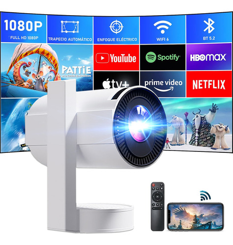 Bigview Mini Proyector Z11 Proyector Profesional 4k Wifi Blanco 110 V/220 V Portátil Smart Tv 2gb+8gb 3000lm Color Blanco