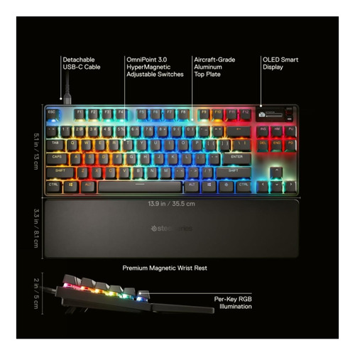 Steelseries Apex Pro Tkl Gen 3 Omnipoint 3.0 Interruptores