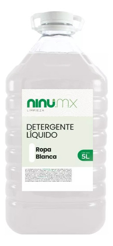 Jabon Liquido Para Ropa Blanca Ninu 5 L Detergente Liquido 
