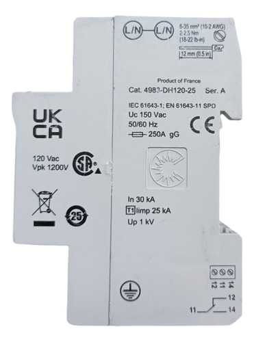 Protector Sobretensiones Allen Bradley 4983-dh, 20ka 120 V