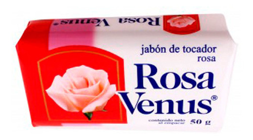 Jabon De Tocador Rosa Venus Rosa 1 Pieza De 50 Gr