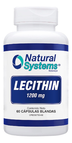 Lecitina De Soya 1200 Mg 60 Capsulas Blandas Natural Systems