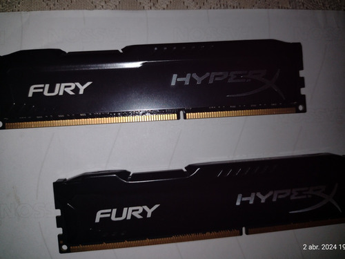 Hyperx Fury Kingston 16gb (2x8gb) Ddr3 Bk 1600mhz Impecables (Usado)