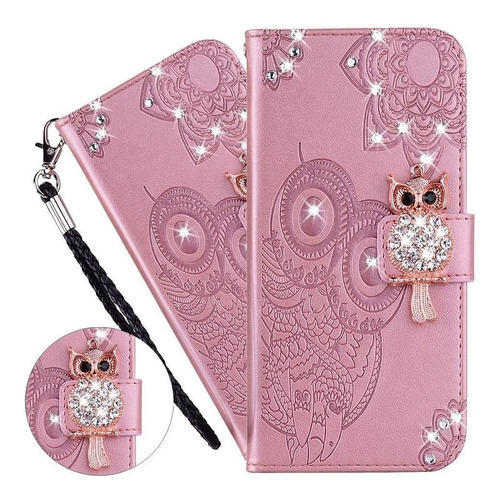 Qivstar Funda Para Xiaomi Redmi 9a Bling Diamand Pu Funda