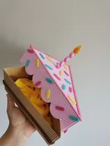 Comprar Cajas Para Cotillón Personalizadas Forma Pedazo De Torta,
