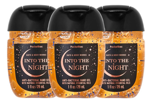 Into The Night Gel Antibacterial Bath & Body Works Kit 3pz