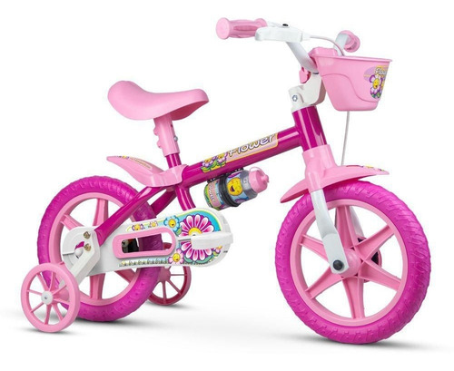 Imagem 1 de 4 de Bicicleta Aro 12 Flower Nathor Infantil