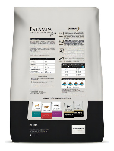 Alimento Seco Estampa Plus 15kg Perro Adulto Mix - Nuska