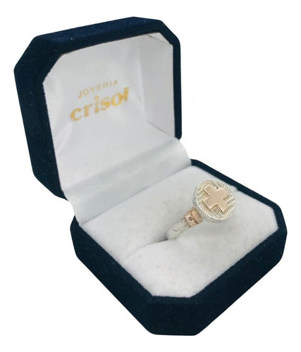 Anillo Plata 925 Y Oro 9 Kilates Enfermera Cuerpo Fino ( A1)