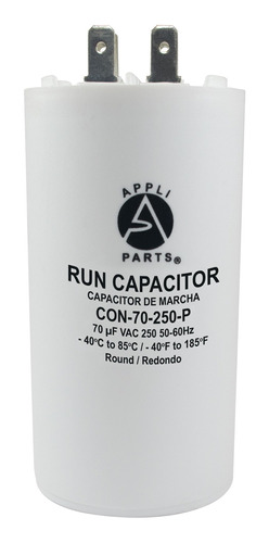 Condensador/ Capacitor De Marcha 70 Mfd 250vac C/terminales