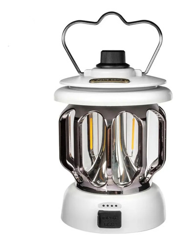 Linterna Farol Led Recargable Retro Portatil Camping Deco