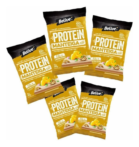 Protein Snack Manteiga Com Ervas Belive 35g ( 5 Unidades )