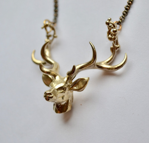 Imagen 4 de 6 de Collar De Ciervo, Animal, Joyeria De Bronce, Joya, Cod1