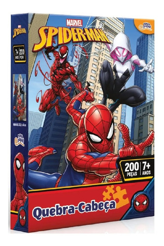 Imagem 1 de 2 de Quebra Cabeça Marvel Spider Man 200 Peças Da Toyster 8023