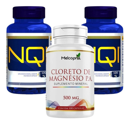 Imagem 2 de 4 de 2 Nqi 100caps + Magnésio Pa 100caps Nota Fiscal Frete Grátis