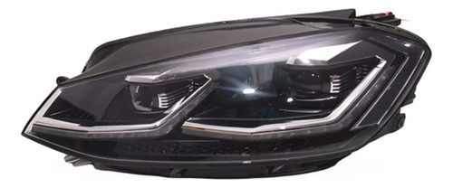 Par Farol Golf Gti Mk7.5 2018 A 19 Friso Vermelho C/ Led Rf