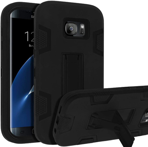 Funda Doble Con Marco Para Samsung Galaxy S7 Edge (negra)