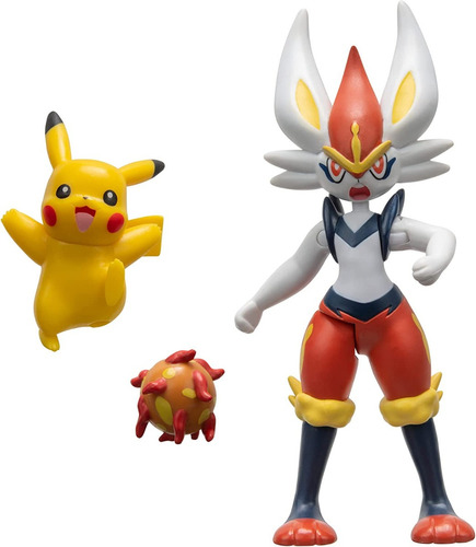 Pokémon Figura De Batalla Pikachu Y Cinderace