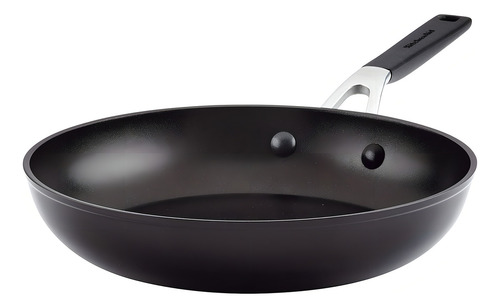 Sarten Antiadherente 84801 Anodizada De 25 Cm Kitchenaid Color Negro