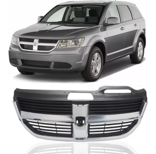 Parrilla P/ Dodge Journey 2009 2010 2011 Cromada - Negra 