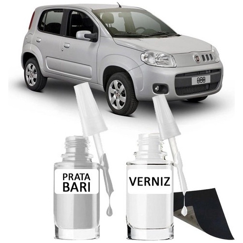 Tinta Tira Risco E Retoque Automotiva Novo Uno Prata Bari