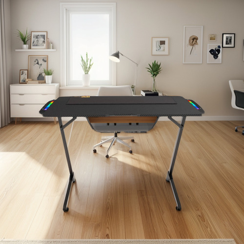 Mesa Gamer Nuker Escrivaninha Com Mouse Pad Suporta 120kg