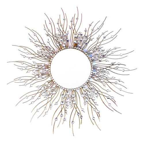Espejo Decorativo Forma Explosion Estrella Pared Metal Sol
