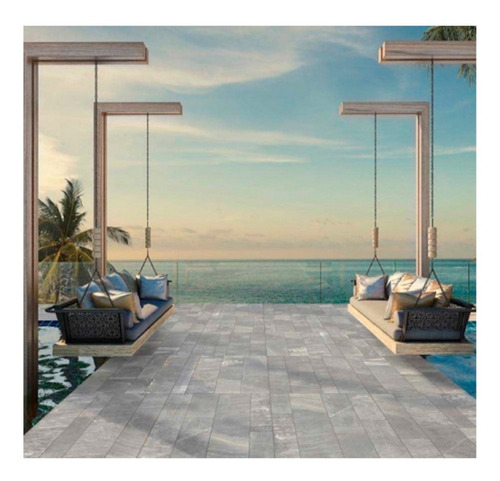 Imagen 2 de 5 de Porcelanato Simil Piedra Cerro Negro Rodas 60x120 1ra