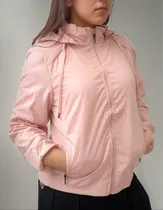 Comprar Piloto Mujer Talles Grandes Rompeviento Con Capucha Liviano 