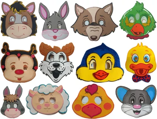 Antifaces De Foami - Piezas - Máscaras - Animales