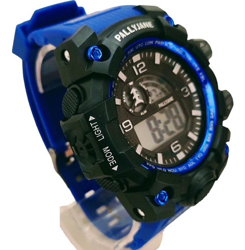 Relógio Militar Azul De Pulso Digital Moda Youtubers 2024