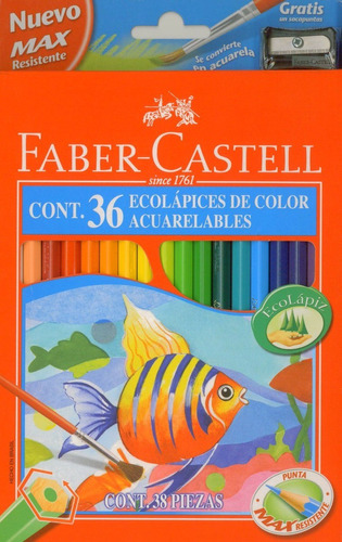 Lápices De Colores Acuarelables Faber Castell Caja X 36