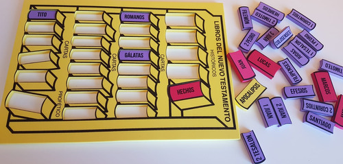 Juego De Mesa, Armador Libro Del Nuevo Testamento, Amarillo