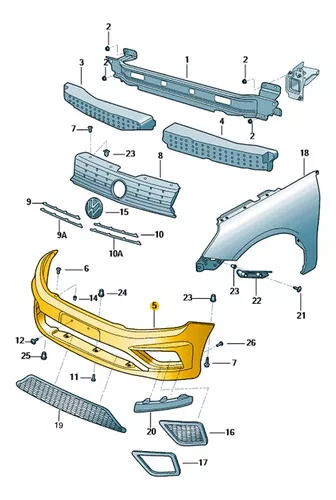 Para-choque Dianteiro Saveiro G7 17 a 20 - Connect Parts