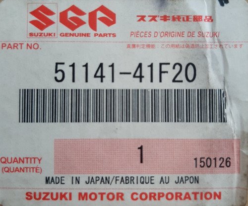 51141-41f20-000 Tube,l.tubo De Barra Izquierdo Suzuki