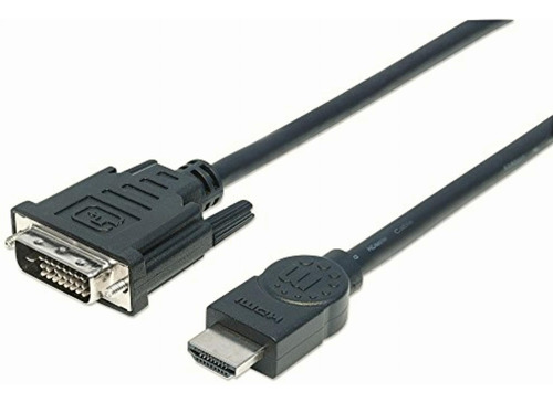 Manhattan Hdmi Male To Dvi-d 24+ 1 Dual Link Cable, 10 Ft