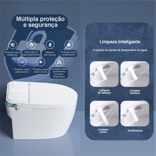 Vaso Sanitário Inteligente Luxo Smart Toilet Bacia Sanitária Cor Branco