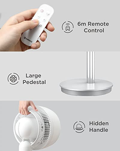 Abanico Pedestal Airmate Ventilador 4 Modos 33db -blanco