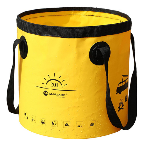 Cubo Plegable Portátil 20l #b Amarillo 20l #b Amarillo 20l