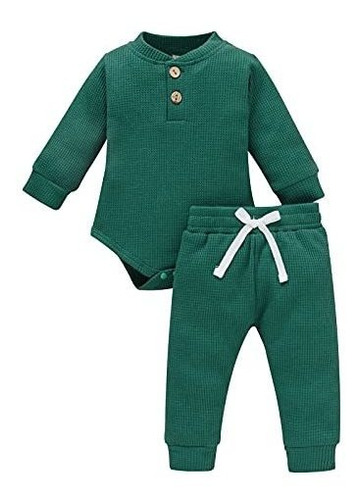 Ropa Para Bebe Cojunto De 2 Piezas Verde Talla 3-6 Meses