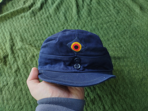 Gorro Armada Alemana Feldmütze Bundesmarine Años 60 Talle 56 Azul 56 Lisa (Usado)