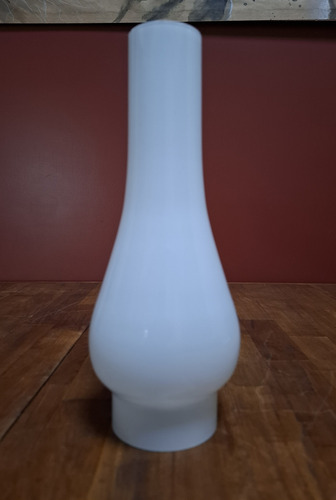 Tulipa Vidrio Blanco Opal Satinado Repuesto Tubo Colonial Blanco Lisa (Usado)