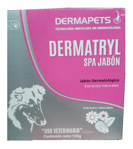 Imagen 1 de 2 de  Jabon Dermatryl Spa  Perros Gatos Pets Pharma 100g