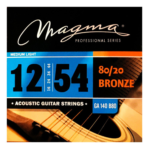 Cuerdas Guitarra Acustica Magma Encordado 80/20 012-054