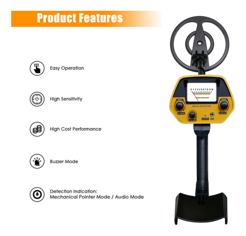 Buscador De Detectores De Metales Gt-5080y Easy Insta