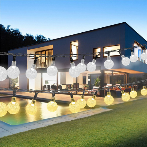 F Cadena De Luces Solares, 12m 100 Led A