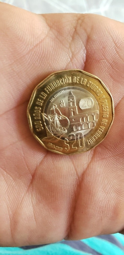 Moneda De $20 Aniversario De Veracruz