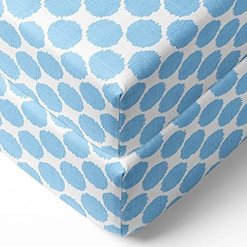 Bacati Ikat Dots 2 Piezas Cuna Hoja De Muselina, 1, Azul