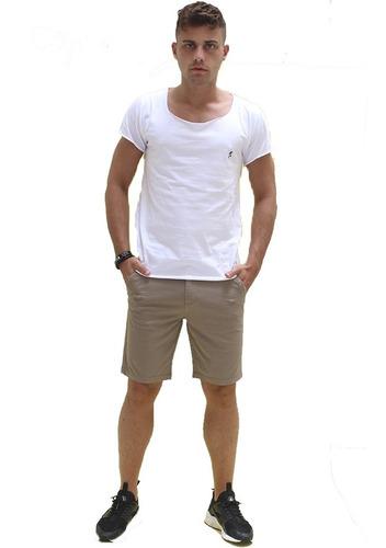 Imagen 4 de 7 de Bermuda China Gabardina Lisa Spandex 5 Bolsillos