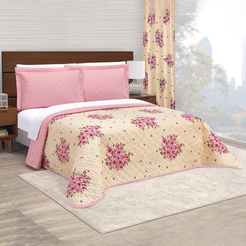 Edredón Ligero Matrimonial Beige Durazno